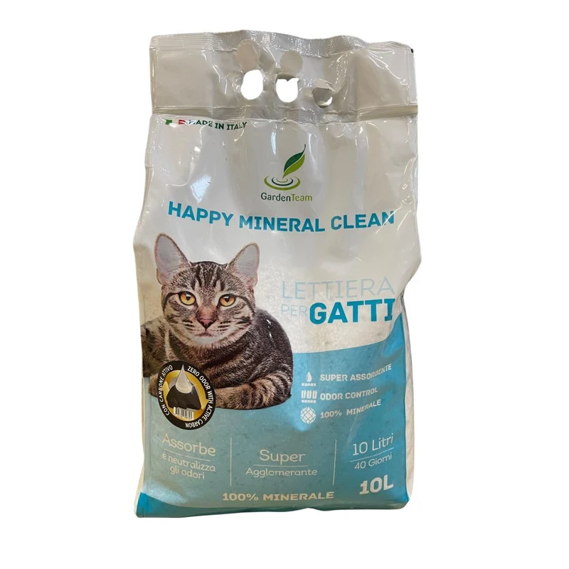 Happy Mineral Clean - Lettiera per gatti agglomerante minerale