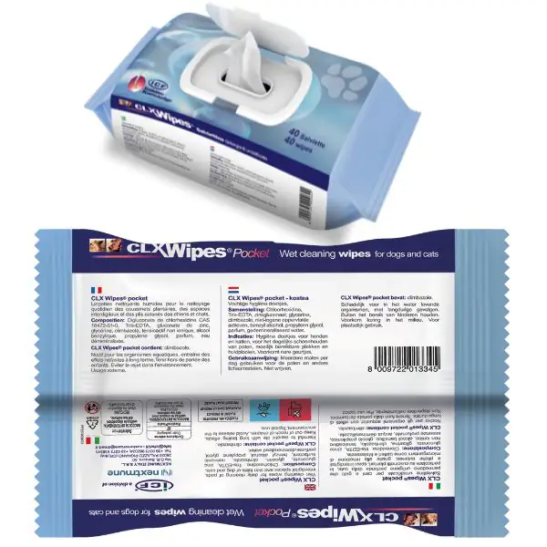 CLX Wipes ICF salviette detergenti e igienizzanti per cani e gatti