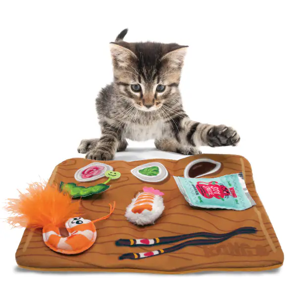 Kong tappettino interattivo per gatti con Catnip Sushi