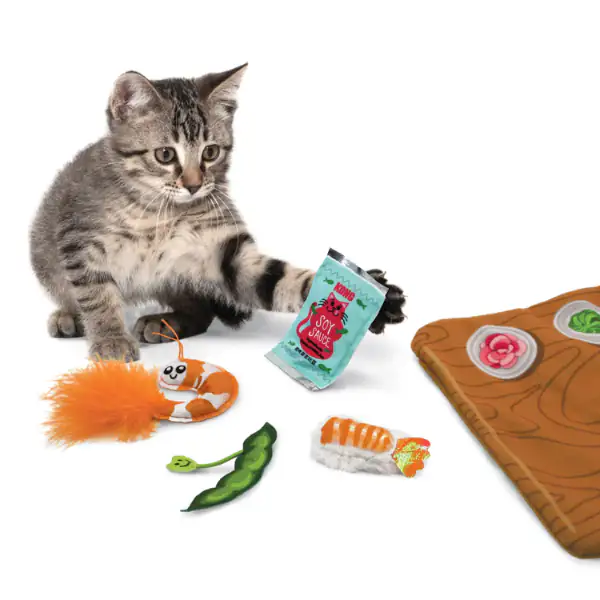 Kong tappettino interattivo per gatti con Catnip Sushi