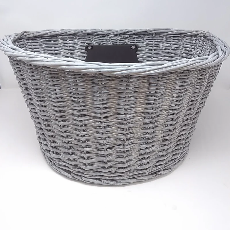 CESTINO BICI VIMINI GRIGIO