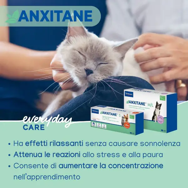 Virbac Anxitane per la Riduzione dello stress Compresse per cani e gatti
