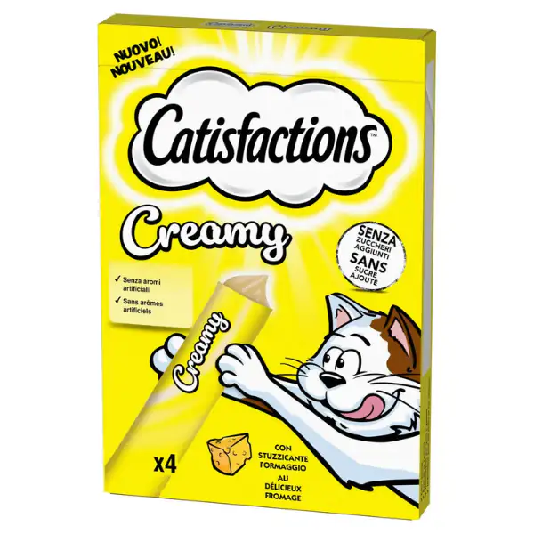 Catisfaction Dreamies Creamy snack per gatti 4x10 gr