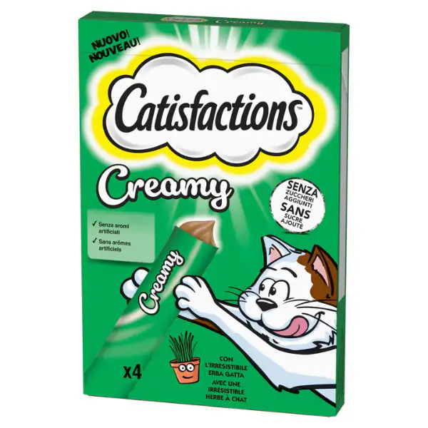 Catisfaction Dreamies Creamy snack per gatti 4x10 gr