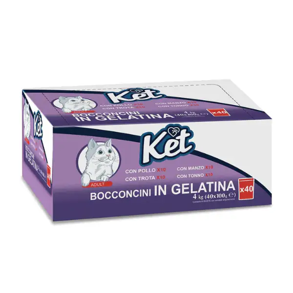 Ket Adult Bocconcini in gelatina multipack 40x100 gr