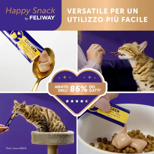 Feliway Happy Snack per gatti in crema 90 gr