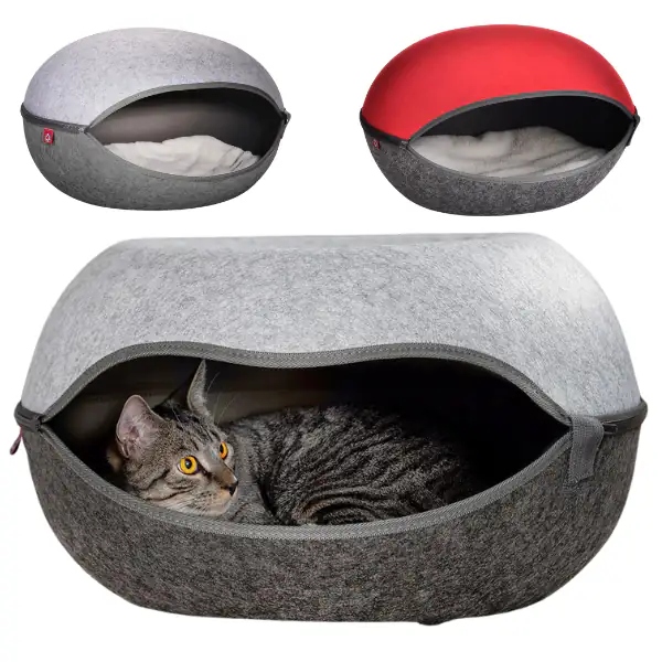 Cuccia per gatti Nicchia in felcro, con cuscino double face Canadian Cat