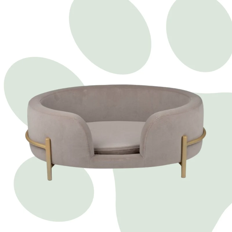 Divano di velluto grigio - Cuccia per animali