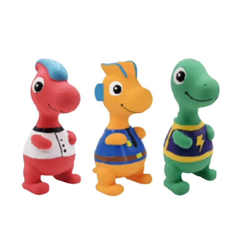 Dinosauri Colorati - Giocattolo cigolante in latex resistente