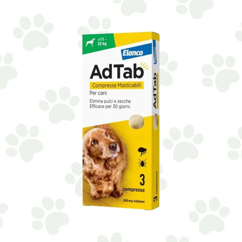 AdTab - Pastiglie aromatizzate antiparassitarie per cani