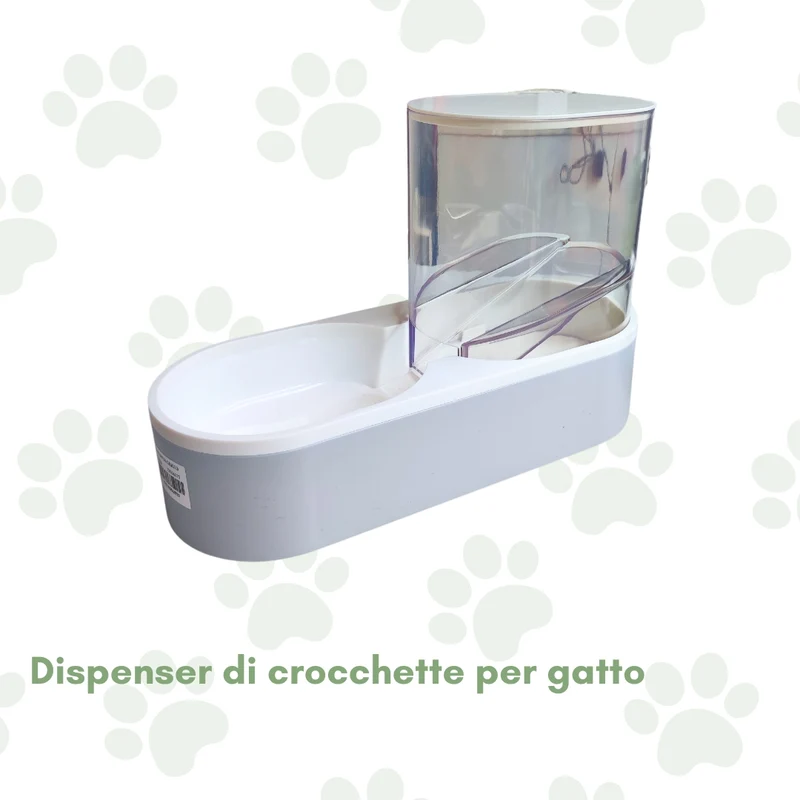 Dispenser automatico di crocchette per gatto