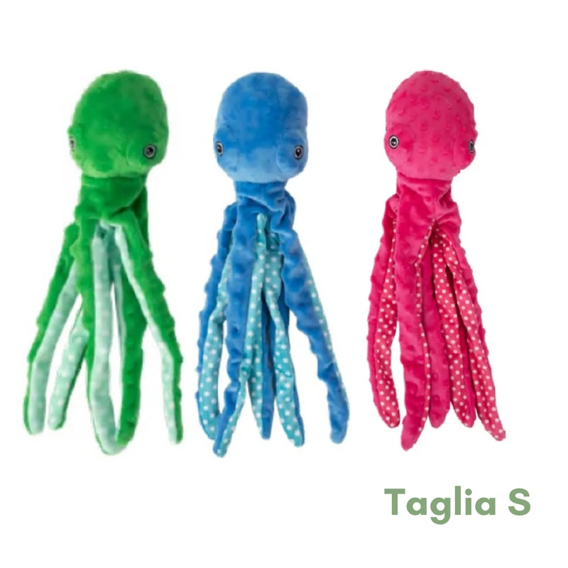 Peluche per Cani a forma di Polpo colorato