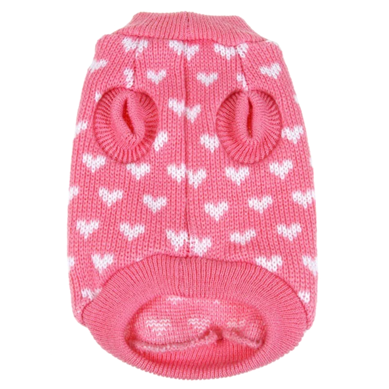 Silvercell Pets Puppy Dogs Clothes Jacket Little Heart Knit Sweater Coat