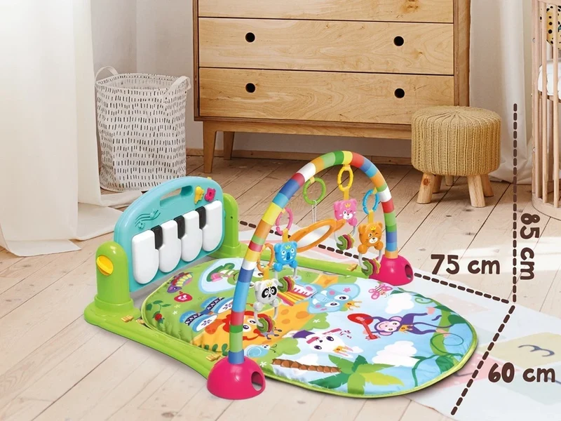 Palestrina tappeto neonato 3 in 1 pianoforte con luci suoni e peluche