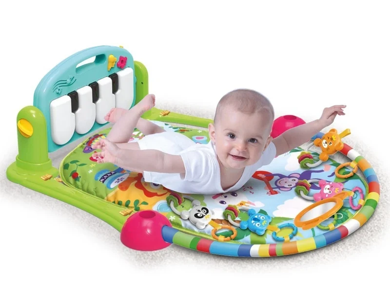 Palestrina tappeto neonato 3 in 1 pianoforte con luci suoni e peluche