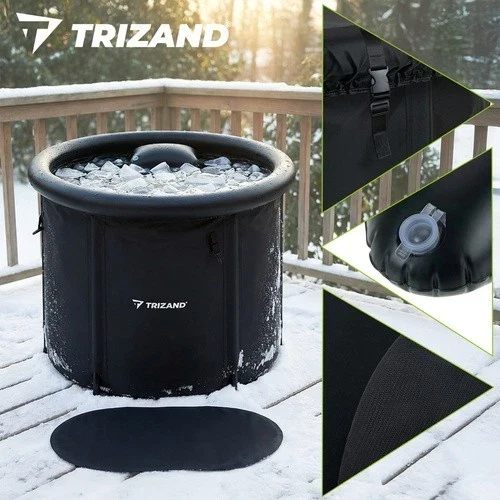 Vasca Bagno di Ghiaccio Lunga 90 cm Vasca per Immersione per Terapia 320 L