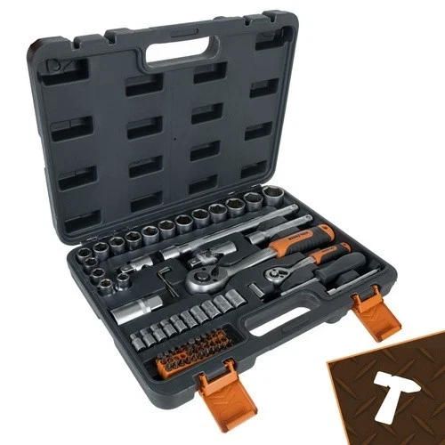 Set di utensili Bigstretch da 72 pezzi, chiavi a bussola da 1/4" e 1/2", cricchetti da 72T