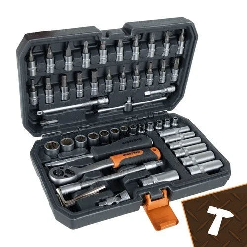 Set di utensili Bigstret, valigetta portautensili da 56 pezzi, chiavi a bussola da 1/4"