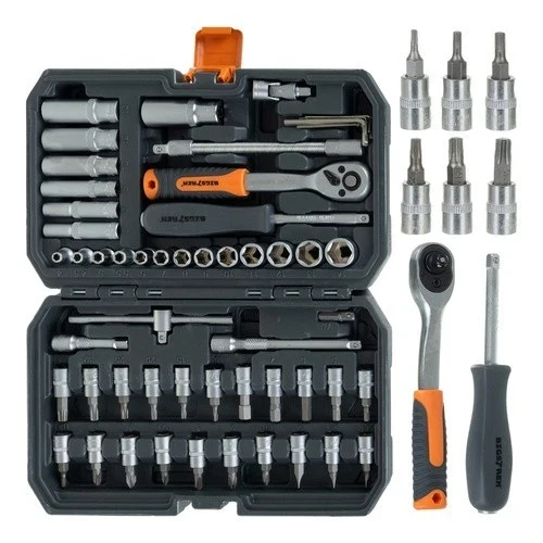 Set di utensili Bigstret, valigetta portautensili da 56 pezzi, chiavi a bussola da 1/4"