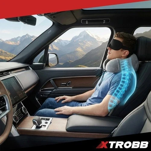 Cuscino da viaggio per il collo, design 3D, poggiatesta per aereo, auto, treno
