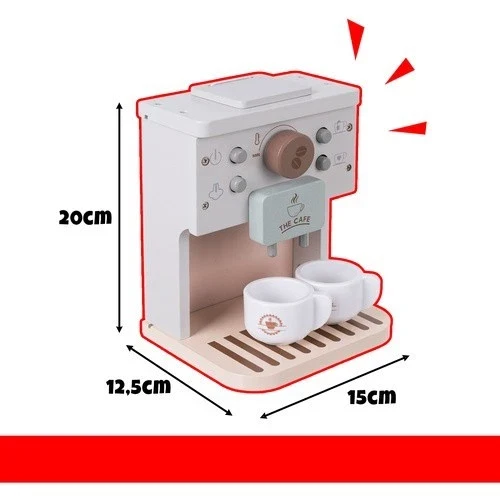 Macchina per il caffè in legno per bambini+ accessori - Giocattolo creativo da regalare