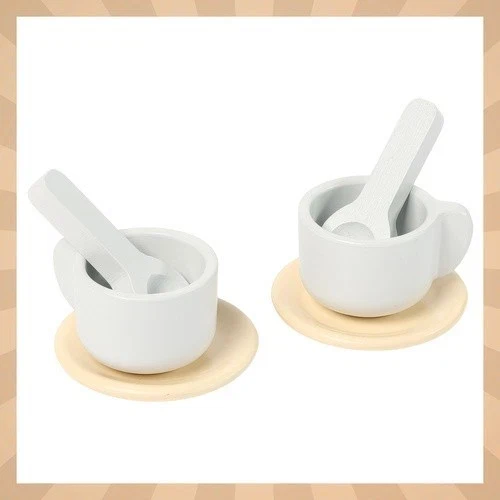 Giocattolo in legno per bambini set colazione gioco dolci tè biscotti tazzine