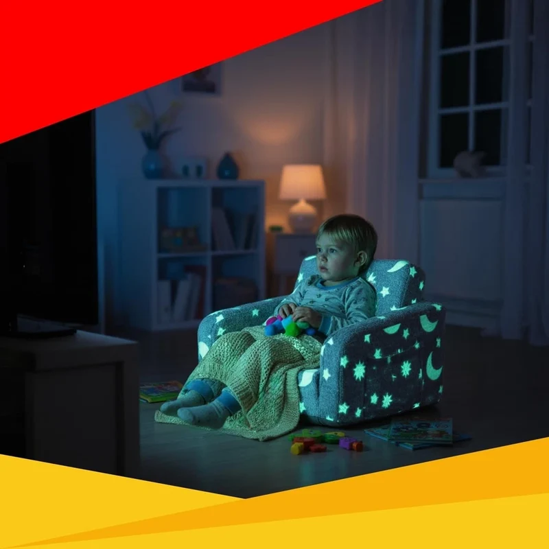 sedia per bambini poltrona lettino bambino con stelle che si illuminano al buio