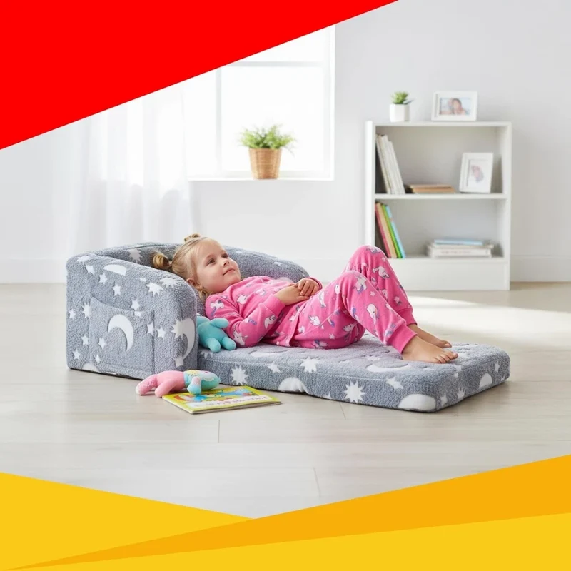 sedia per bambini poltrona lettino bambino con stelle che si illuminano al buio