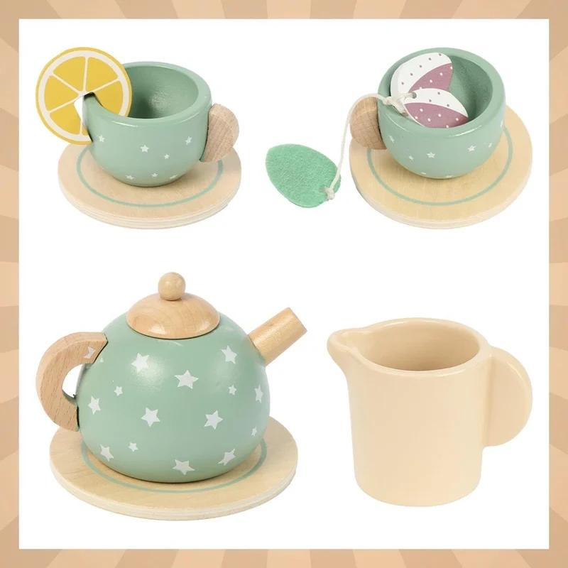 Gioco set per il tè bambini+ accessori Giocattolo in legno dolci gioco