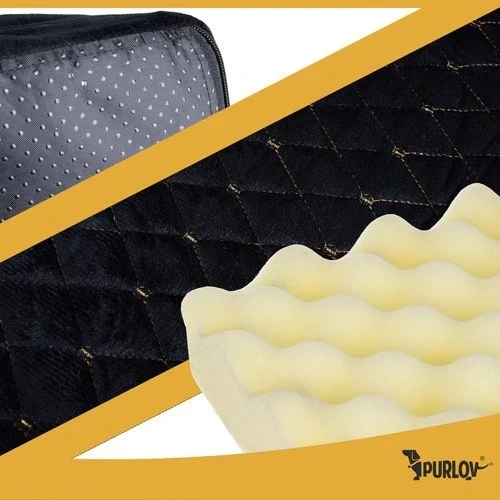 Letto ortopedico S Purlov 65×55×18 cm - schiuma, fodera con cerniera, fondo antiscivolo