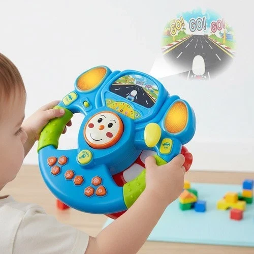 Volante interattivo per bambini 3+ musicale, con effetti LED e proiettore