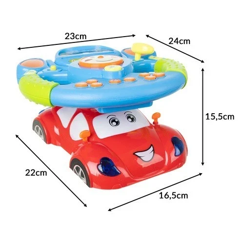 Volante interattivo per bambini 3+ musicale, con effetti LED e proiettore
