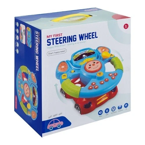 Volante interattivo per bambini 3+ musicale, con effetti LED e proiettore