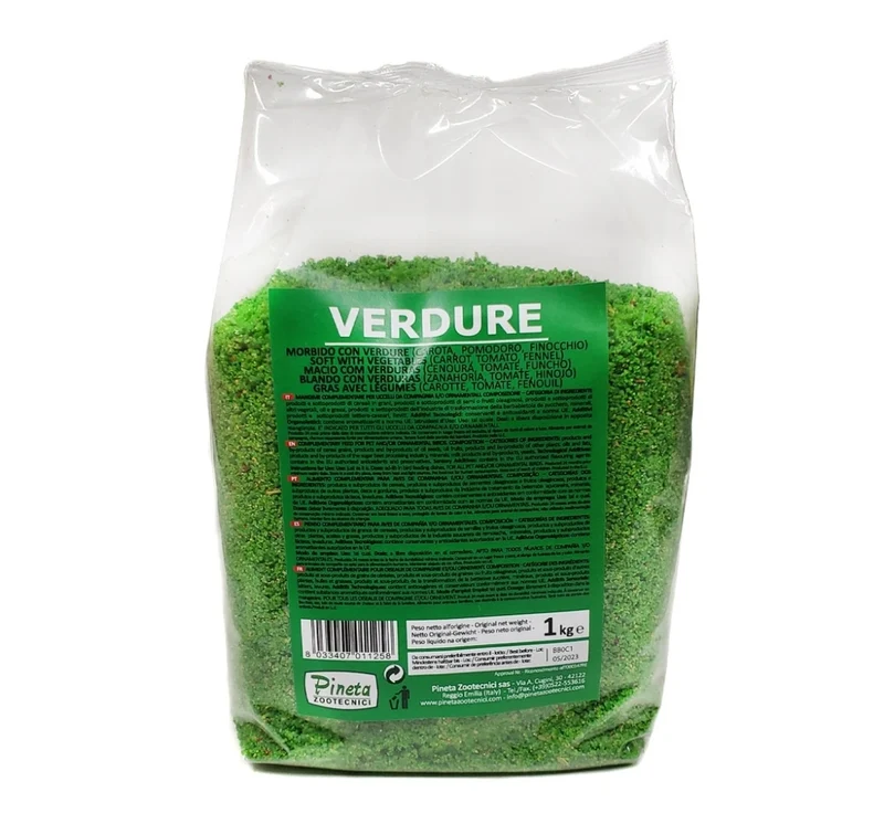 Verduri Alimento Sfuso all'Uovo 1kg (+ Complesso Vitaminico), A base di carota, finocchio e pomodoro - Pineta Zootecnici