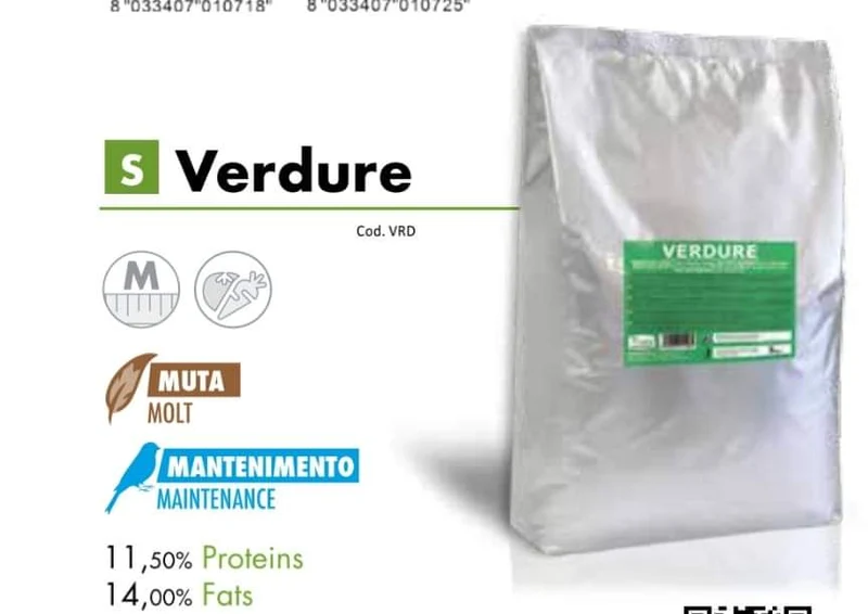 Verduri Alimento Sfuso all'Uovo 1kg (+ Complesso Vitaminico), A base di carota, finocchio e pomodoro - Pineta Zootecnici