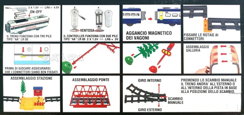 Pista elettrica a batteria pista del treno merci con vagoni