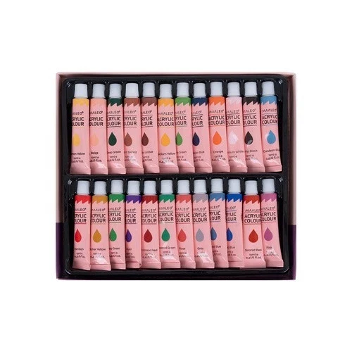 set pittura colori acrilici con pennelli cavalletto regolabile tavolozza e tele