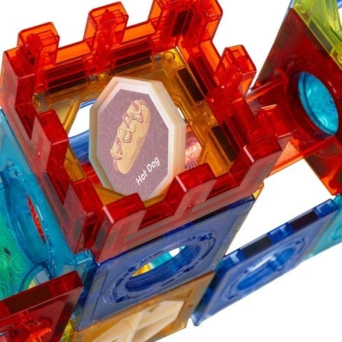 Costruzioni magnetiche giocattolo pista magnetica per biglie 3D per bambini, 110 pezzi!