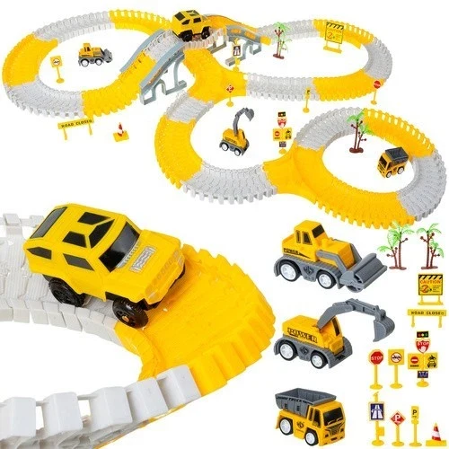 Set costruzioni per pista da corsa per auto e mezzi da lavoro