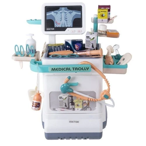 Kit medico per bambini - Stazione medica XXL con carrello ed ECG