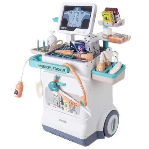 Kit medico per bambini - Stazione medica XXL con carrello ed ECG