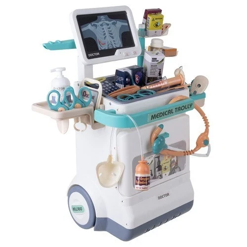 Kit medico per bambini - Stazione medica XXL con carrello ed ECG