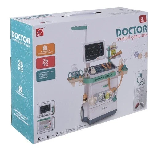 Kit medico per bambini - Stazione medica XXL con carrello ed ECG