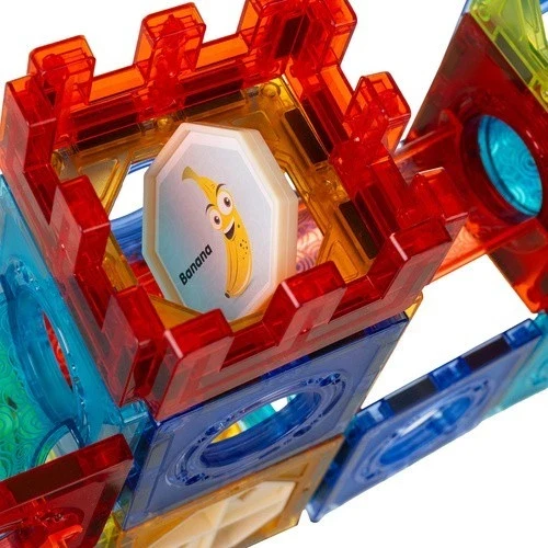Costruzioni magnetiche giocattolo pista magnetica per biglie 3D per bambini, 96 pezzi!