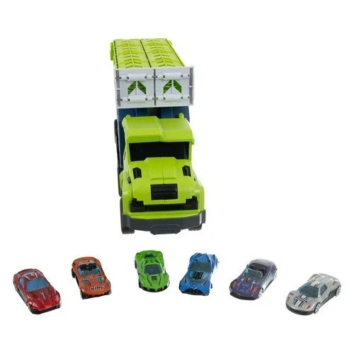Camion con scivolo per bambini, pista per auto garage per macchinine giocattolo!