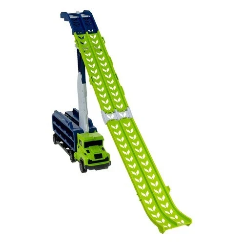 Camion con scivolo per bambini, pista per auto garage per macchinine giocattolo!