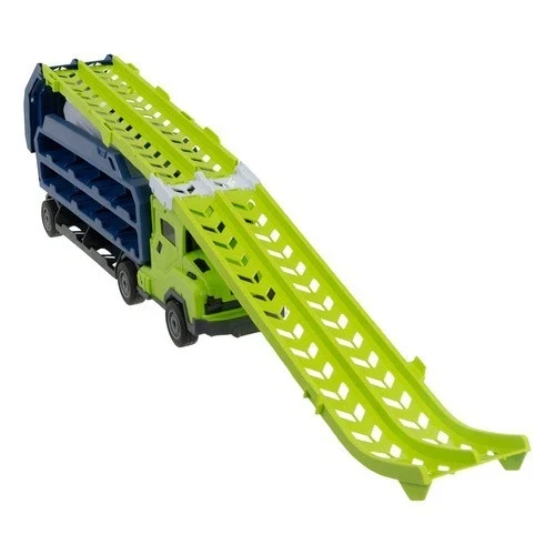 Camion con scivolo per bambini, pista per auto garage per macchinine giocattolo!