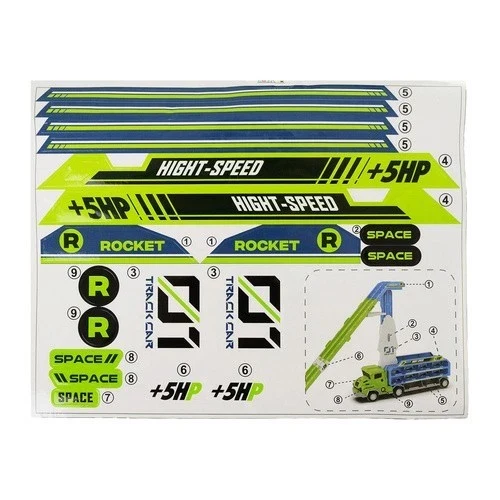 Camion con scivolo per bambini, pista per auto garage per macchinine giocattolo!