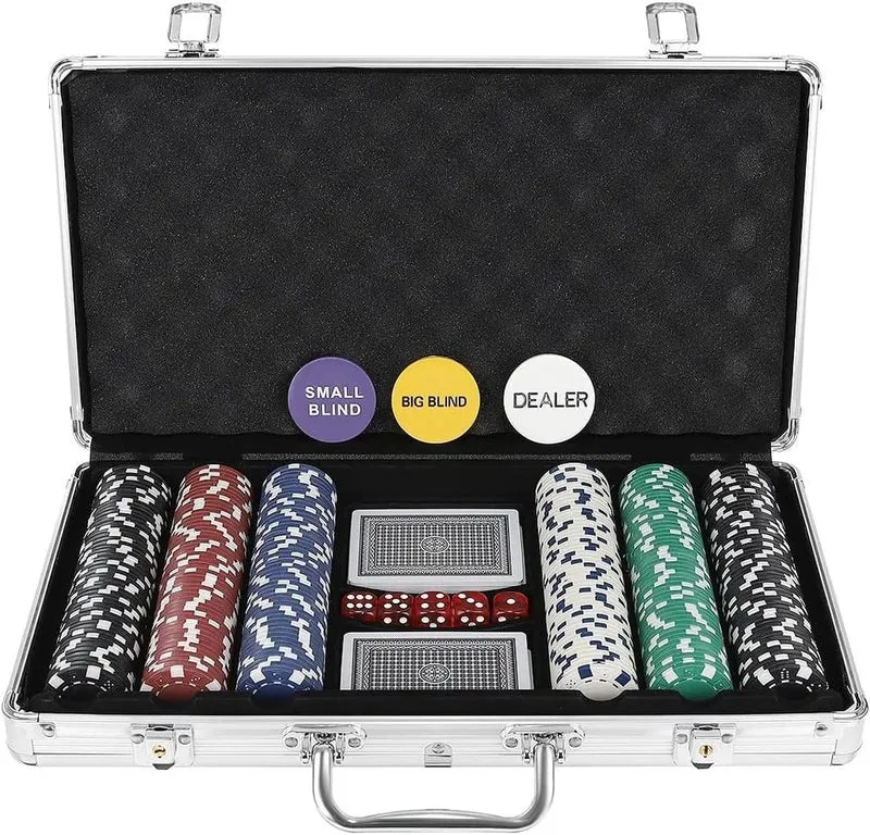 Poker - set da 300 fiches in una valigetta