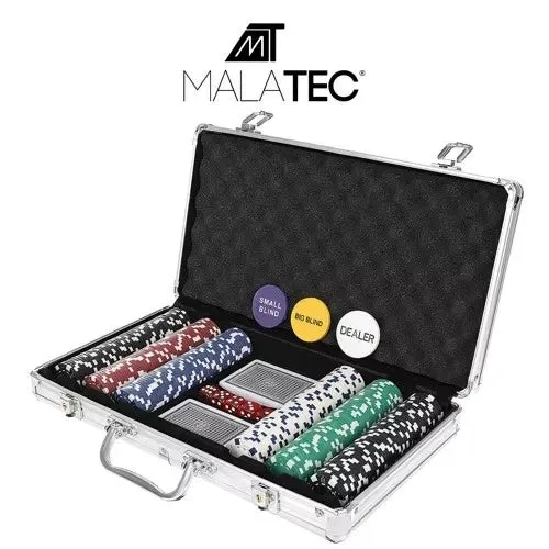 Poker - set da 300 fiches in una valigetta